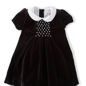 Edgehill Collection Black Velvet Dress